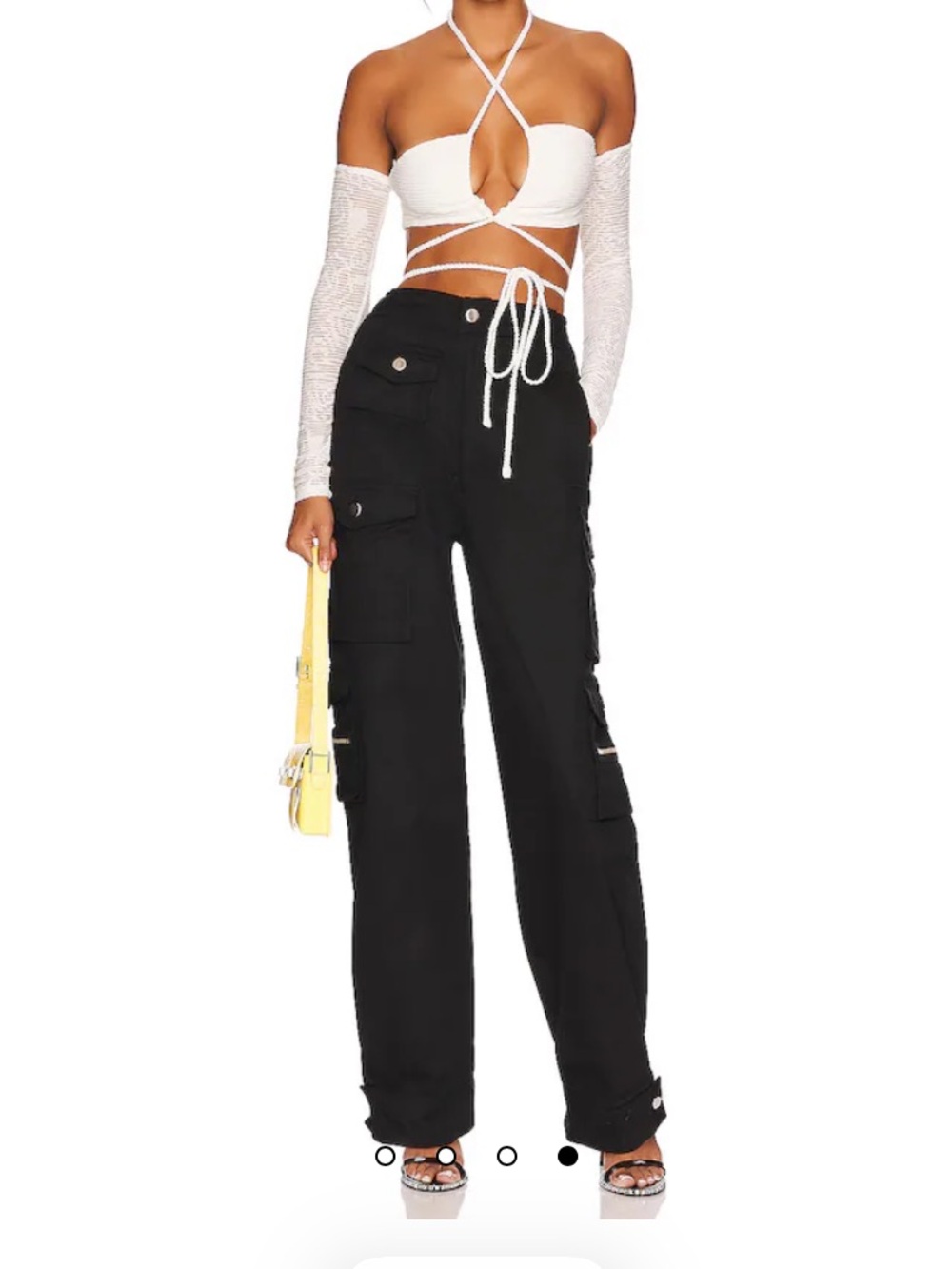 EB Denim Cargo pants in black size XS